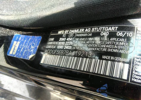 2011 Mercedes-Benz C 300 Luxury/Sport from USA, damaged, VIN WDDGF5EB7BA419213